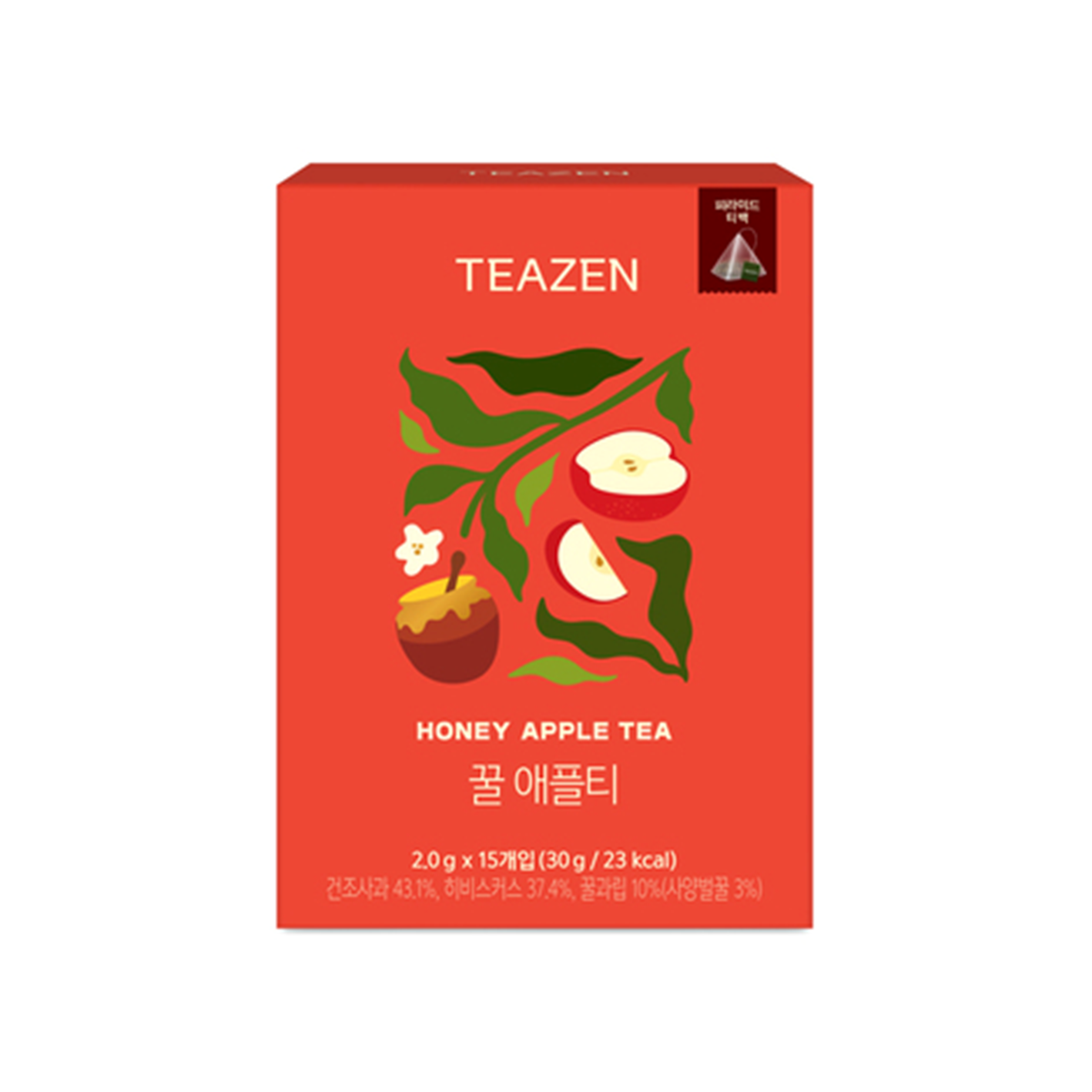 teazen teazen honey apple pyramid tea 1.06 oz. x 15ea