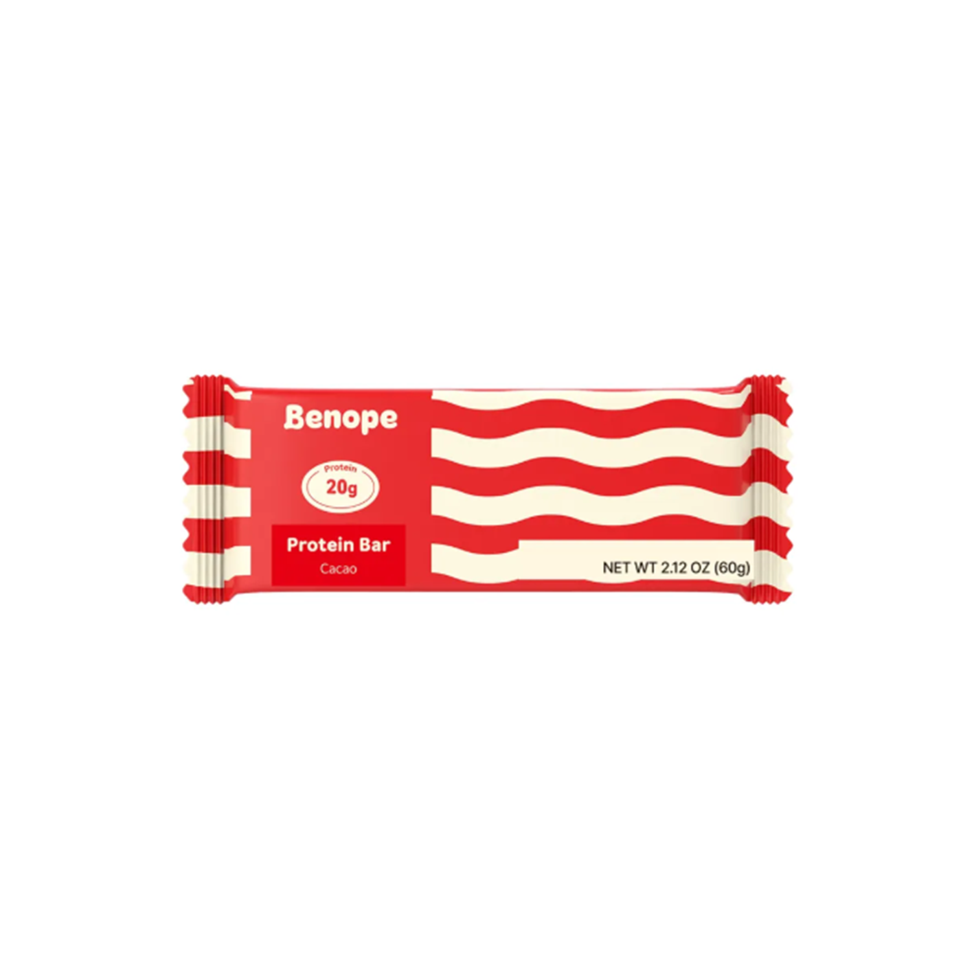 benope benope protein bar cacao 2.12 oz.