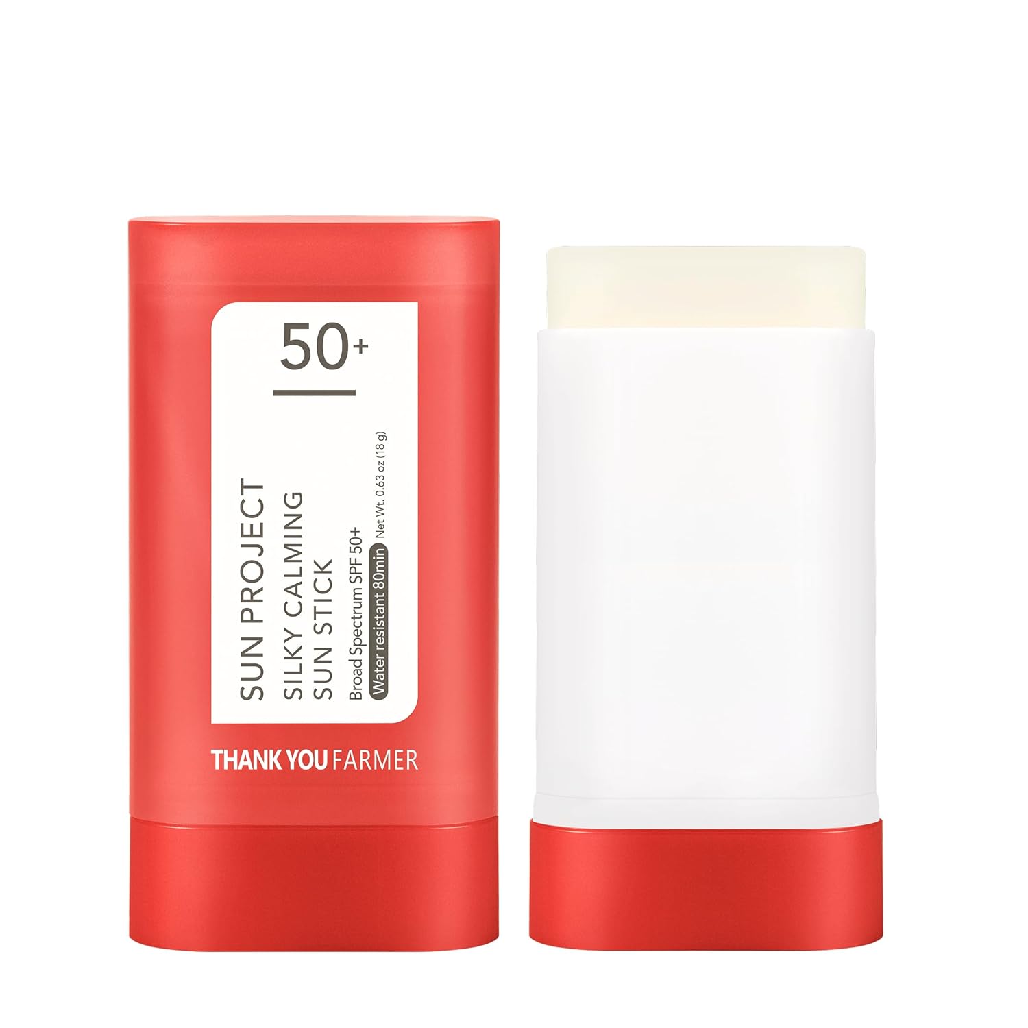 thankyoufarmer thankyou farmer sun project silky calming sun stick broad spectrum spf 50+ 0.63 oz.