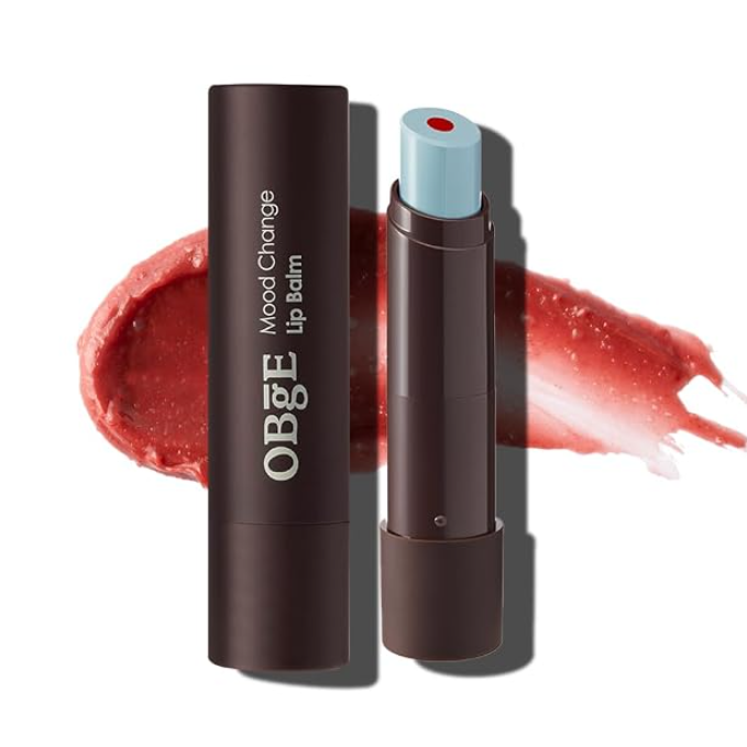 obge obge mood change lip balm #natural red 0.1 oz.