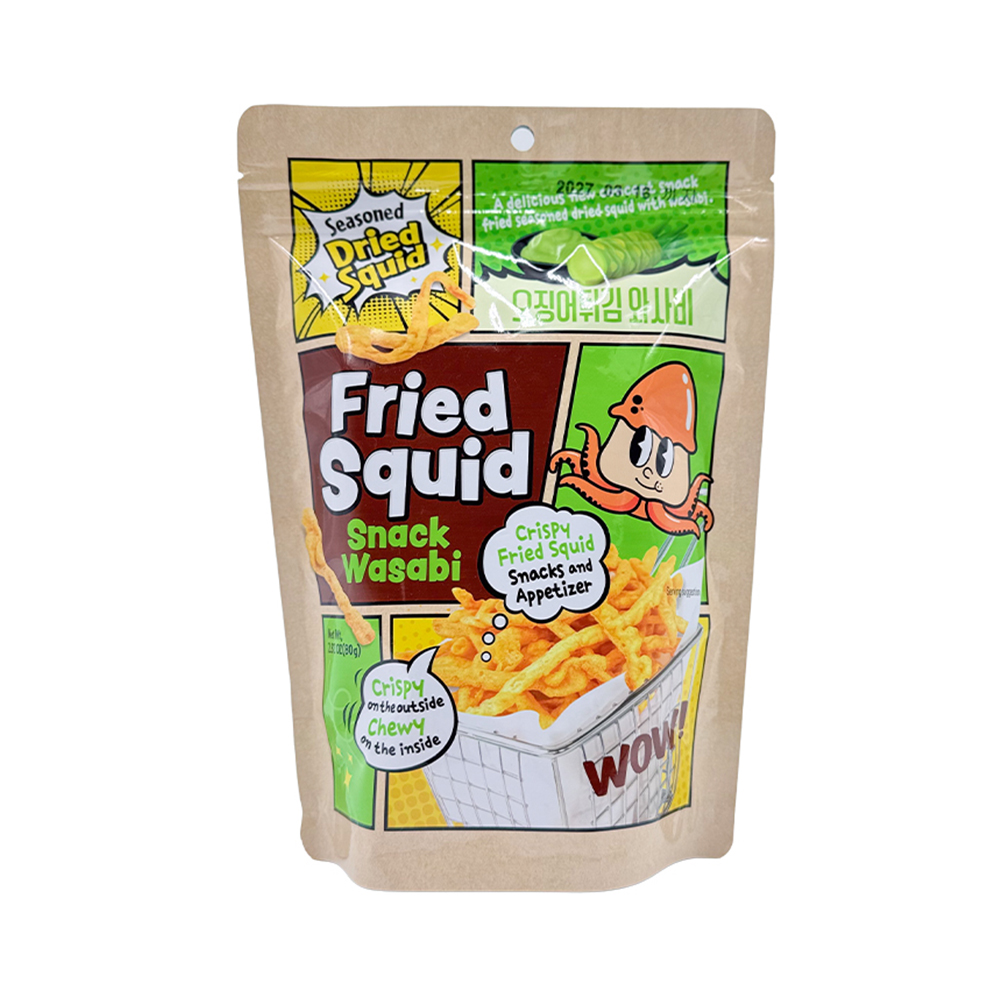 sunfood sunfood fried squid snack wasabi 2.82 oz.