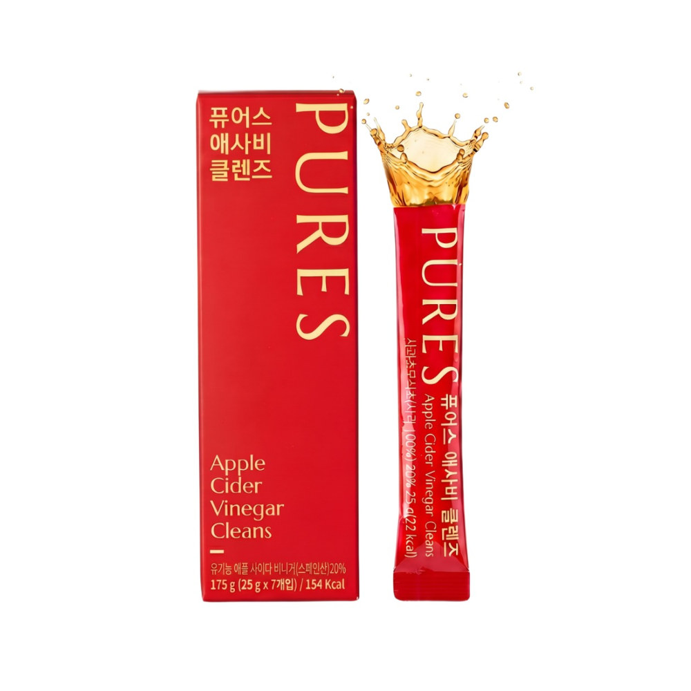 pures pures apple cider vinegar cleanse sticks 0.88 fl. oz. x 7ea