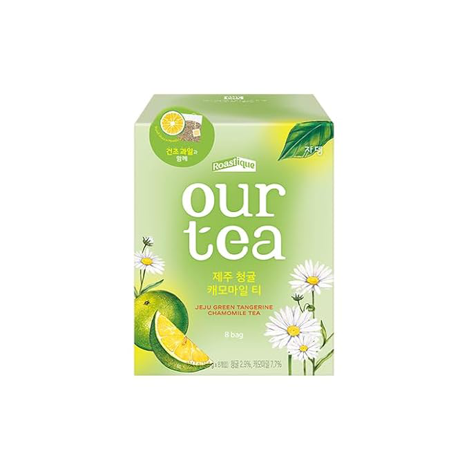 jardin jardin roastique our tea jeju green tangerine chamomile tea 0.6 oz. x 8ea