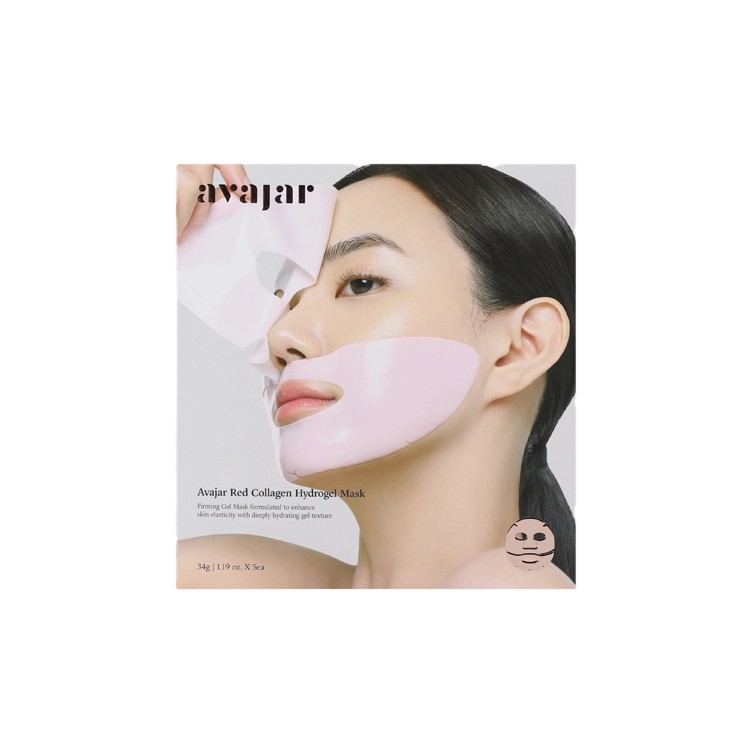 avajar avajar red collagen hydrogel mask 1.19 oz. x 5ea