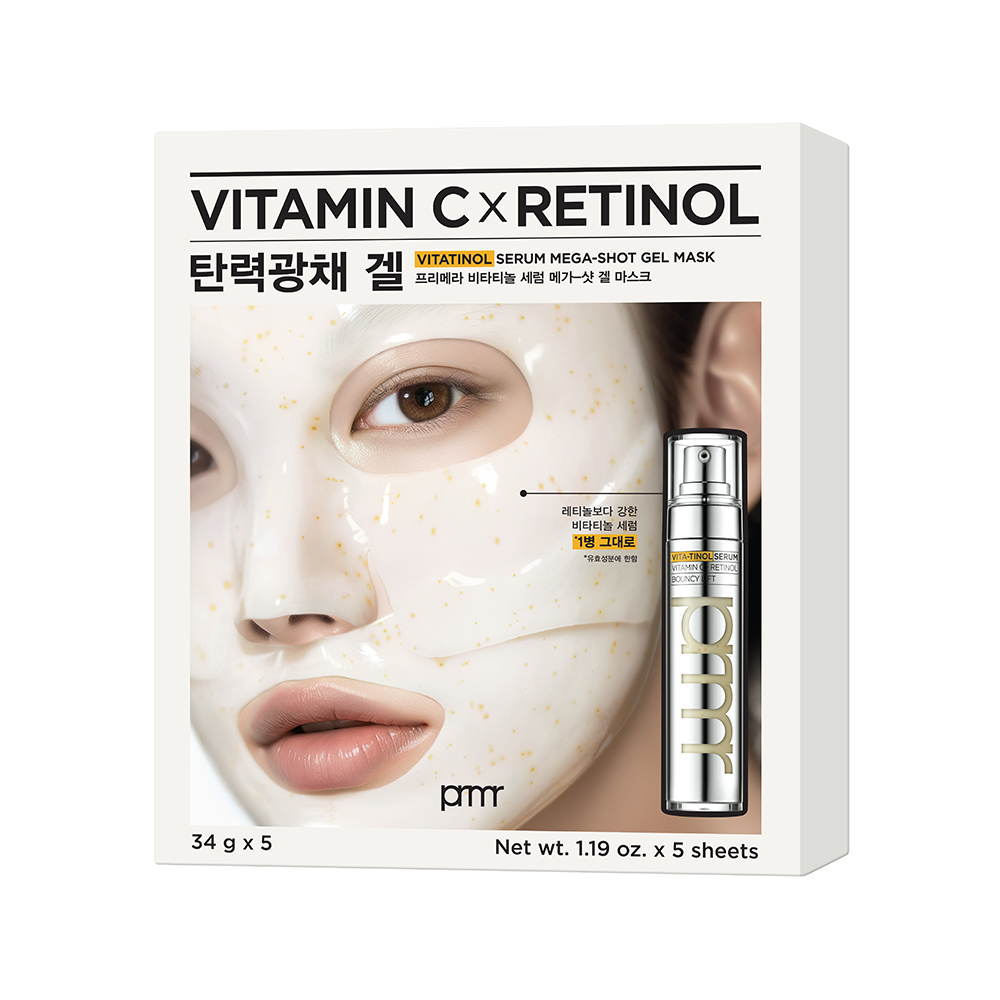 prmr prmr vitatinol serum mega-shot gel mask 5ct 1.19 oz.