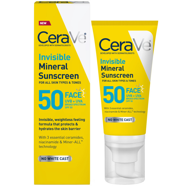 cerave cerave invisible mineral face sunscreen spf 50 1.75 fl. oz.