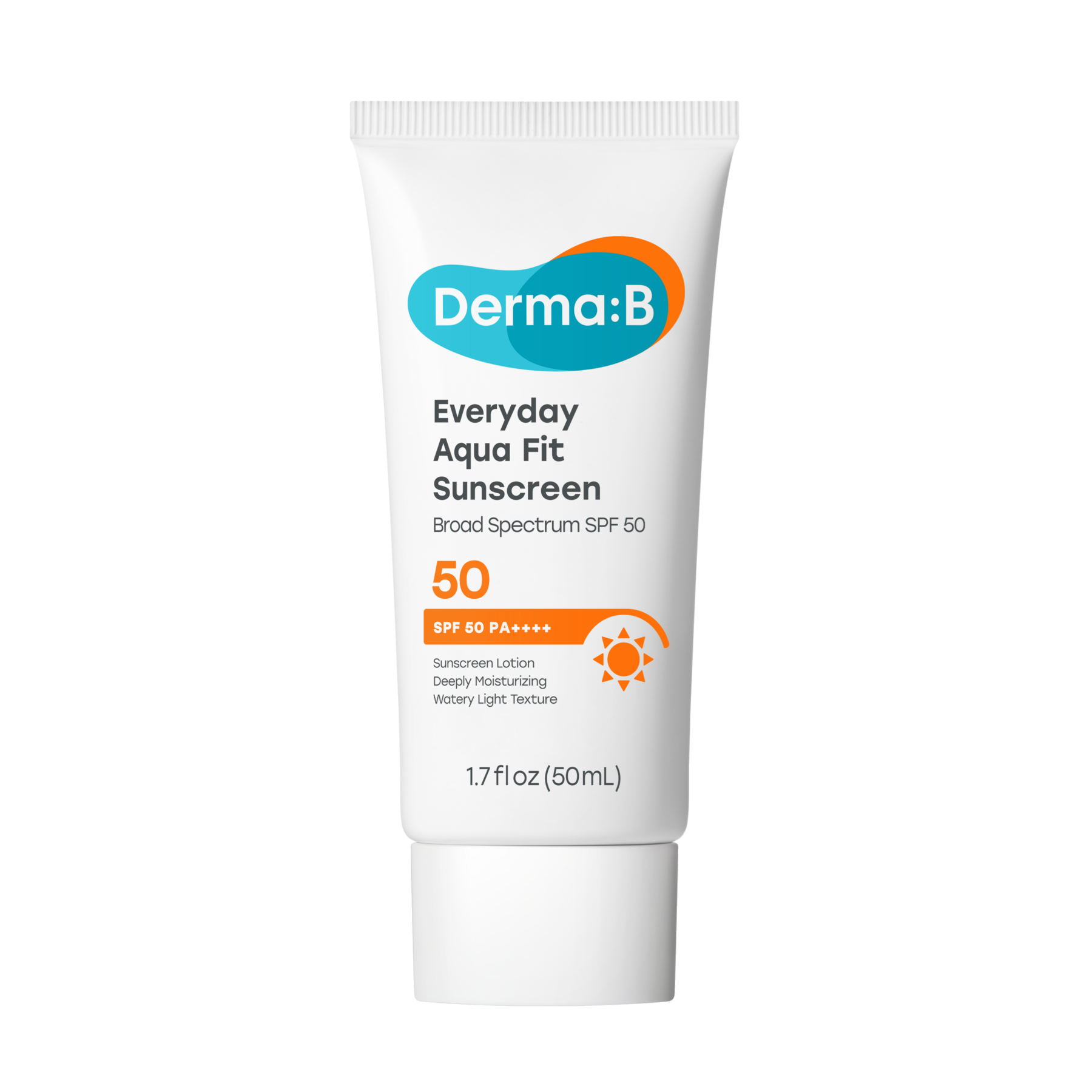 dermab derma:b everyday aqua fit sunscreen spf 50+pa++++ 1.7 fl. oz.