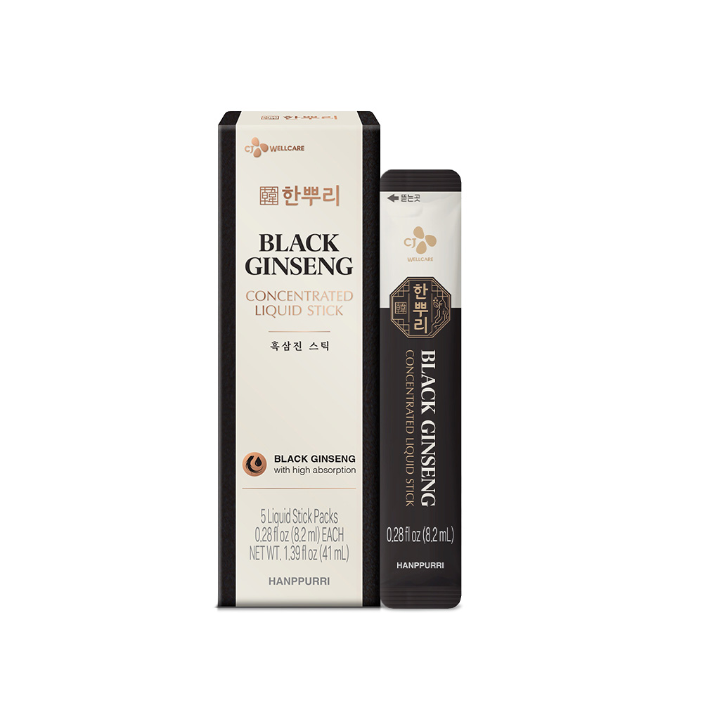 hanppuri cj hanppuri black ginseng liquid jin stick 1.39 fl. oz.