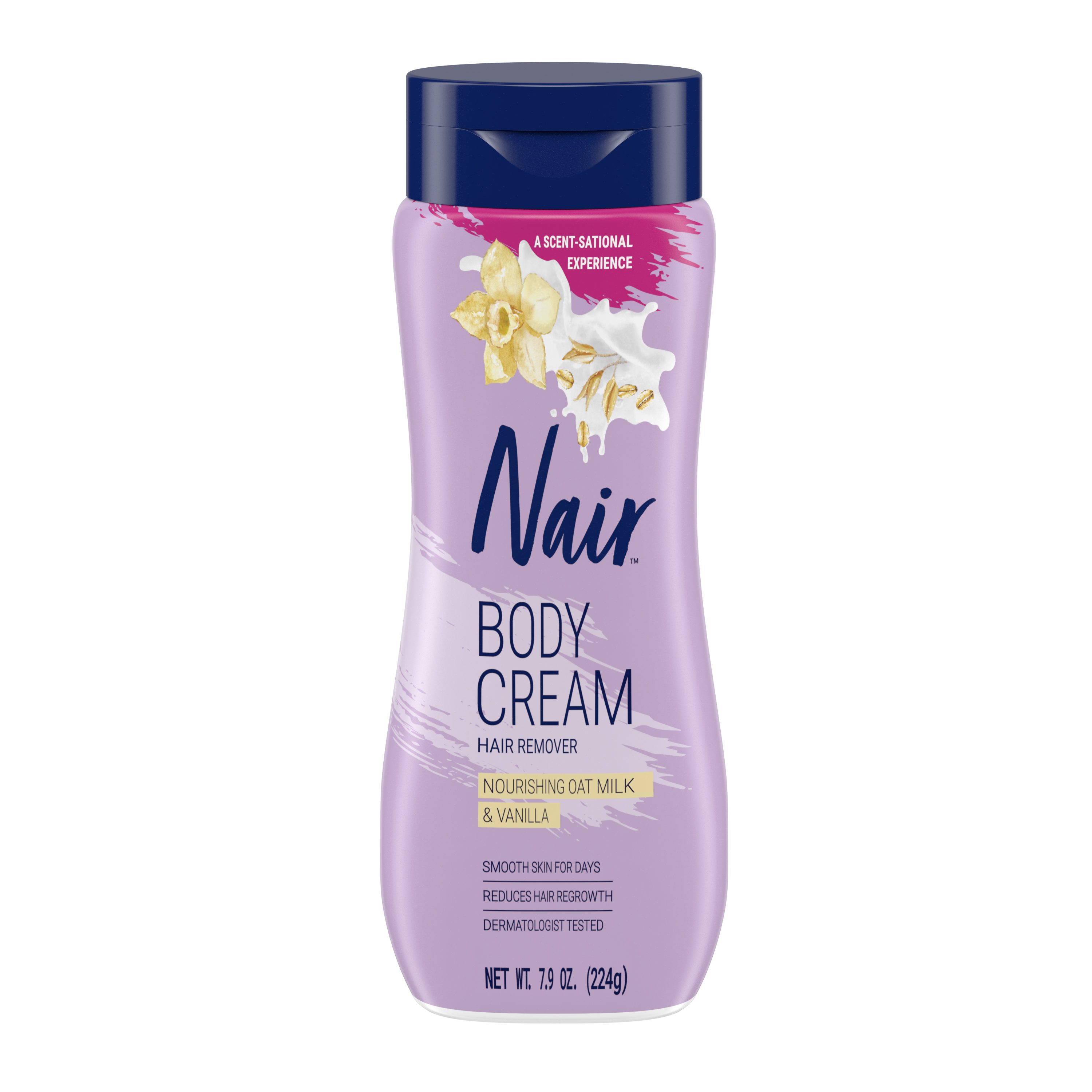 nair nair body cream hair remover with nourishing oat milk and vanilla 7.9 oz.