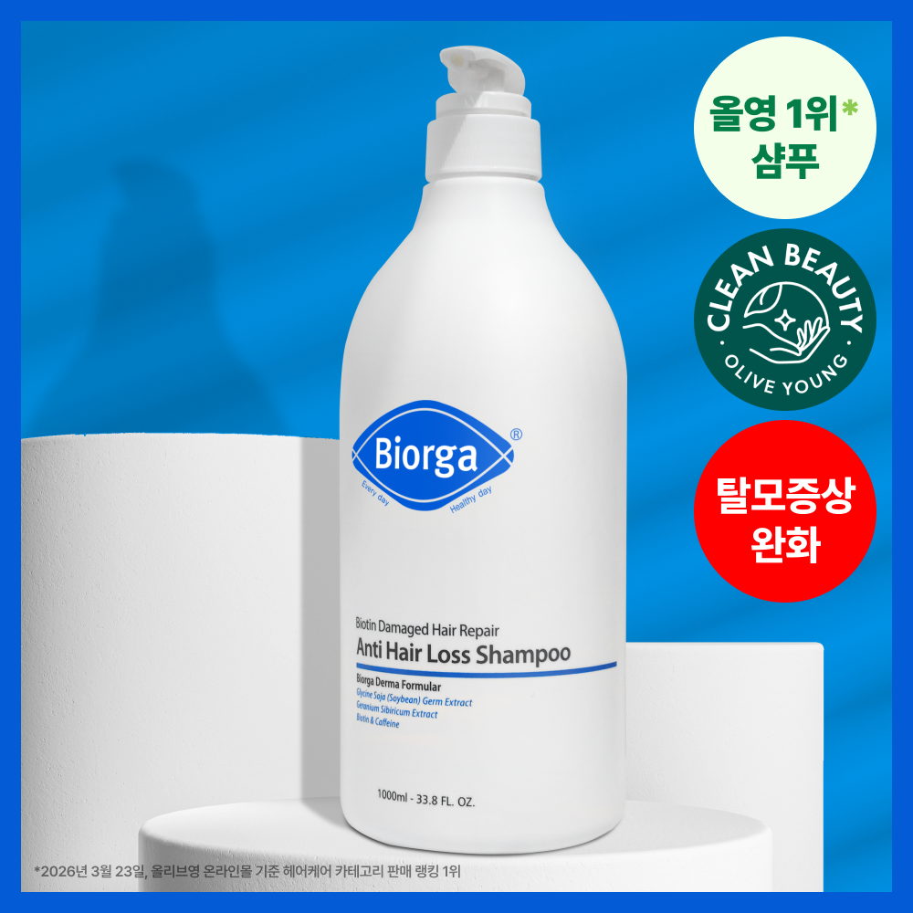 바이오가 바이오가 바이오틴 손상모발개선 탈모완화 샴푸 돌콩배아