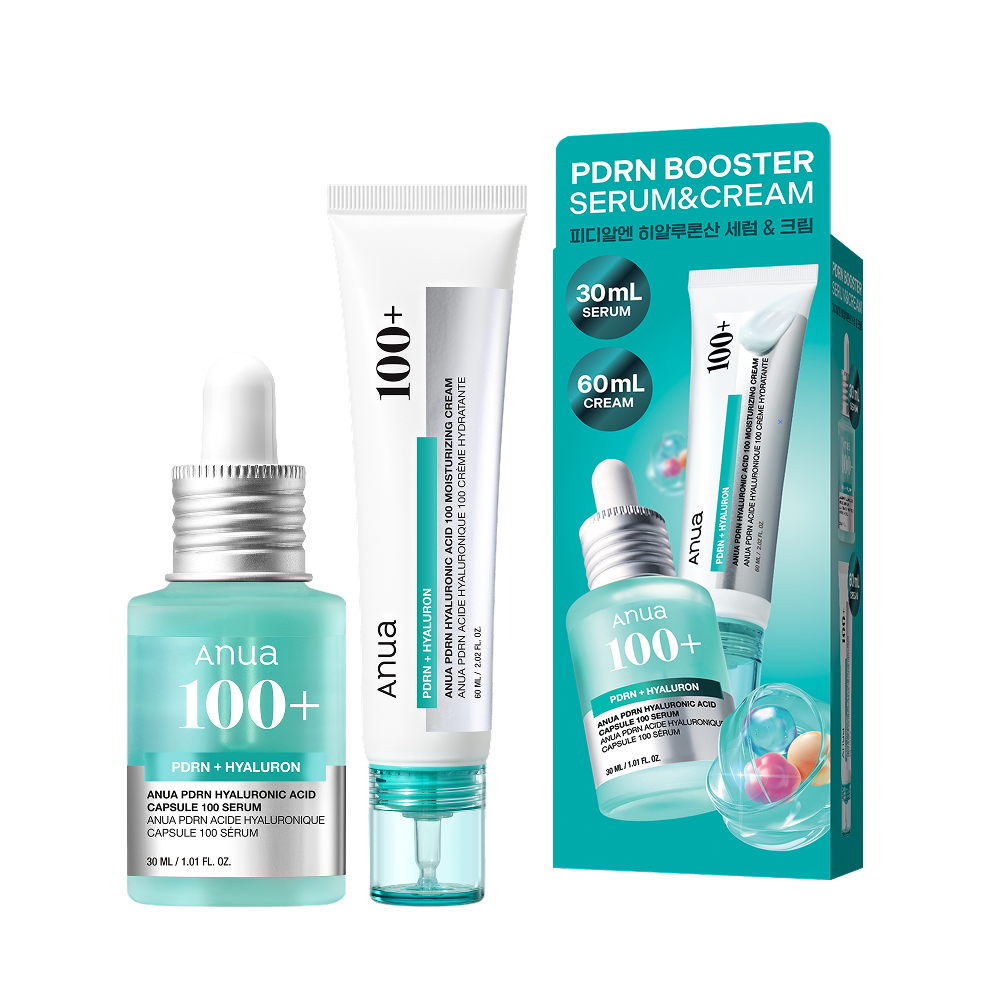 anua anua pdrn hyaluronic acid serum 1.01 fl. oz. + pdrn cream 2.02 fl. oz. set