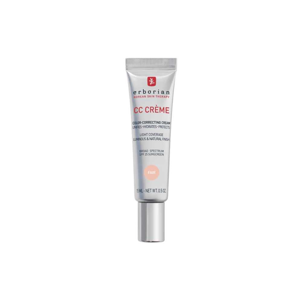 erborian erborian cc crème color-correcting cream broad spectrum spf 25 sunscreen with centella asiatica 0.5 oz.