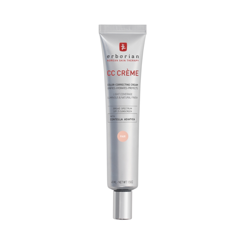 erborian erborian cc crème color-correcting cream broad spectrum spf 25 sunscreen with centella asiatica 1.5 oz.