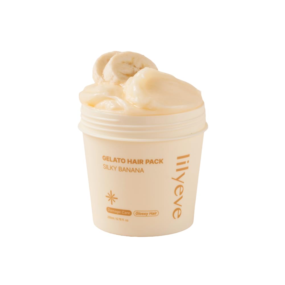 lilyeve lilyeve repair:turn gelato hair pack silky banana 6.76 fl. oz.