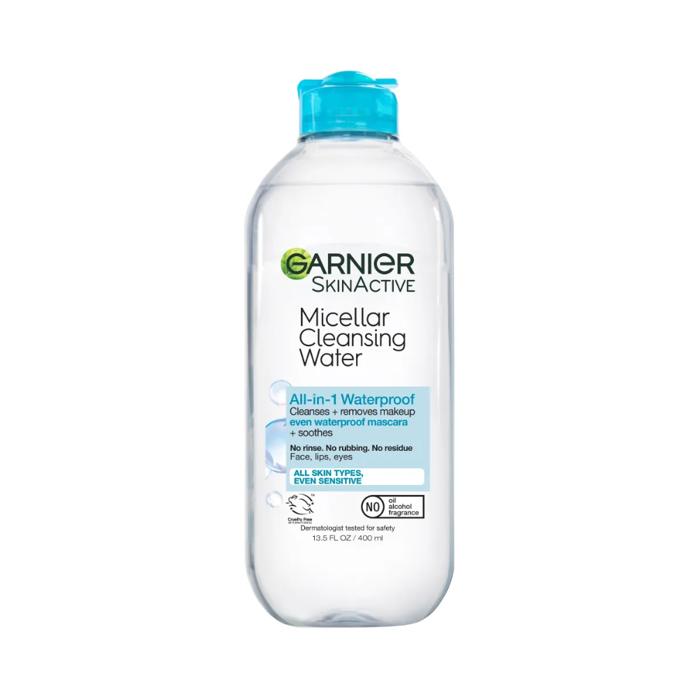 garnier garnier skinactive micellar cleansing water, removes waterproof makeup 13.5 fl. oz.