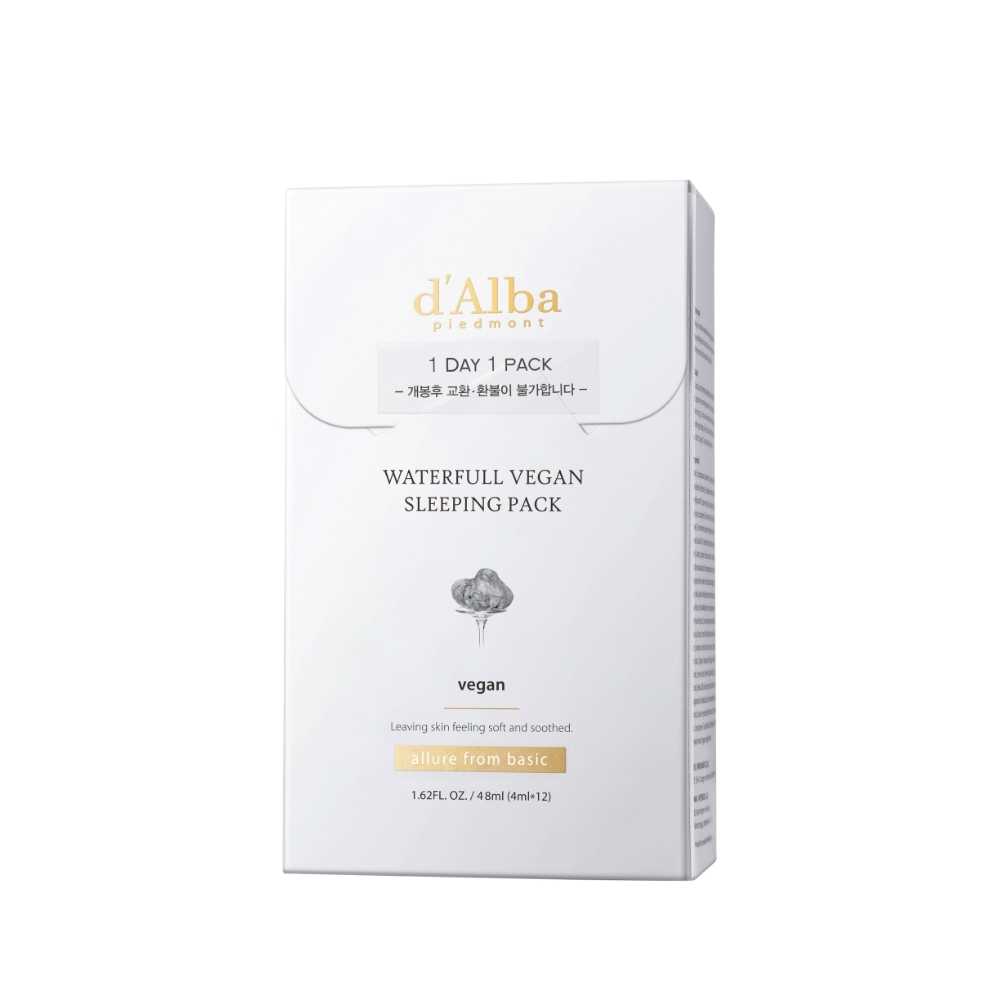 dalbapiedmont d'alba waterfull vegan sleeping pack 1.62 fl. oz. x 12ea)