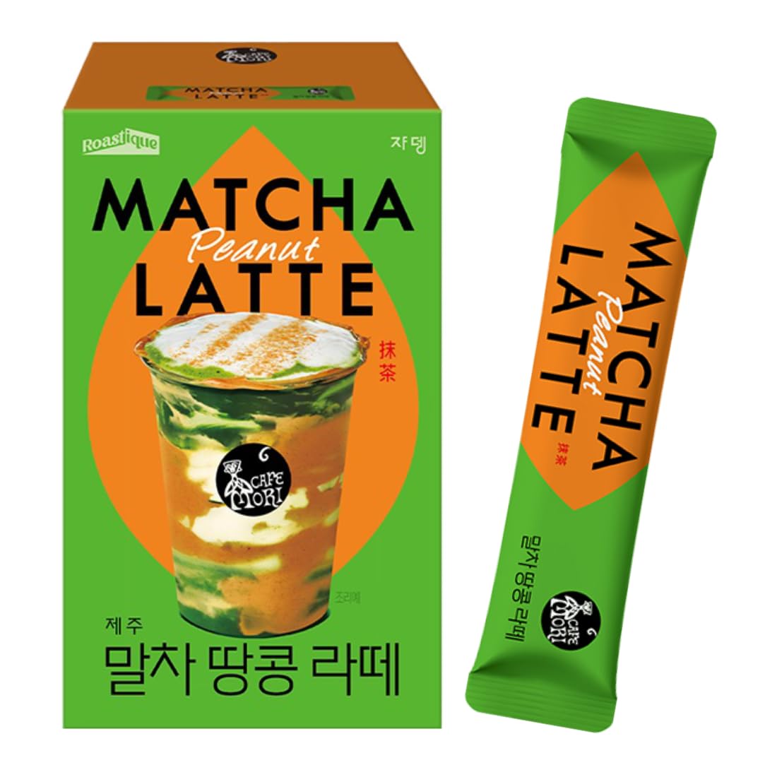 jardin jardin roastique cafe mori peanut matcha latte 0.74 oz. x 10sticks