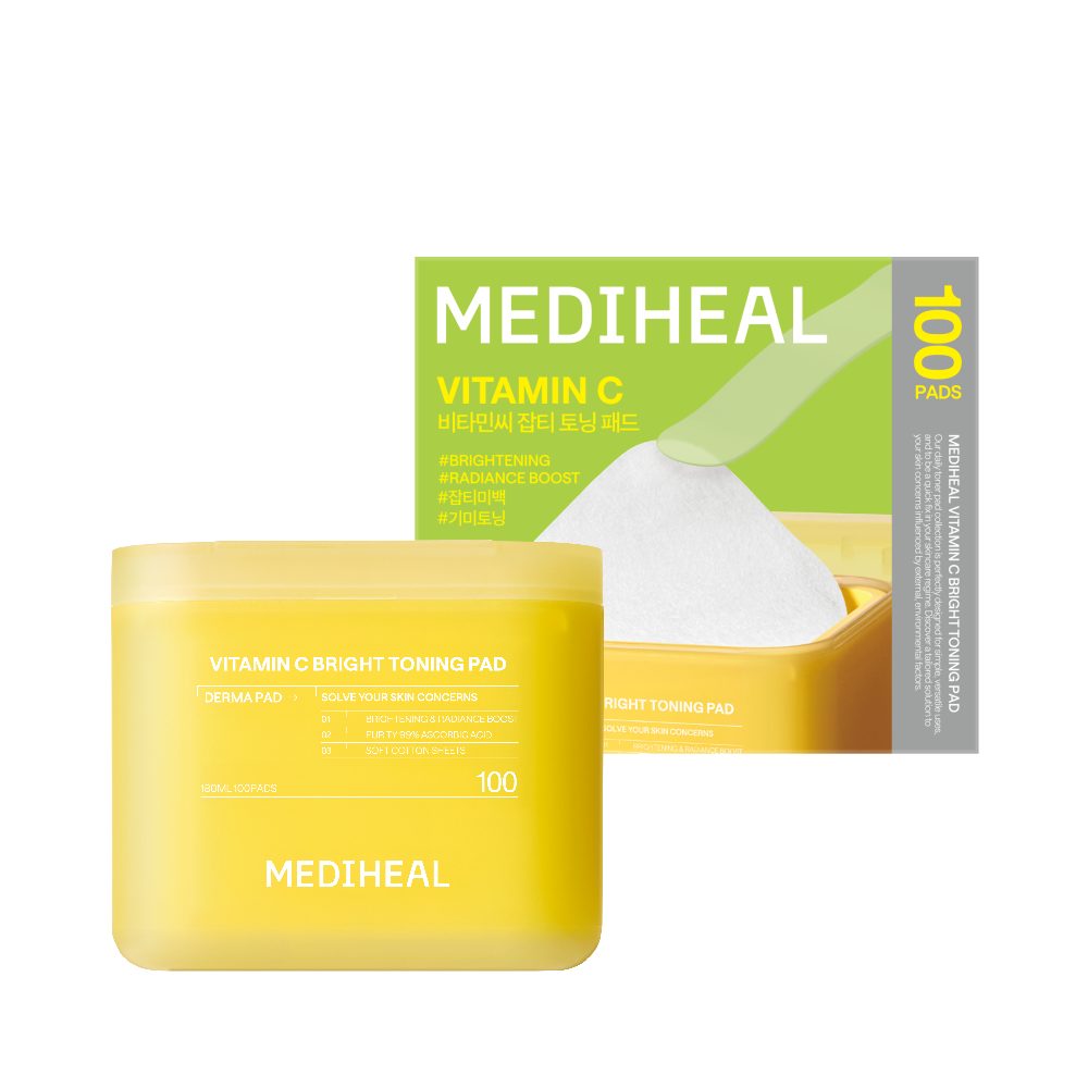 mediheal mediheal vitamin c bright toning pad x 100ea 6.08 fl. oz.