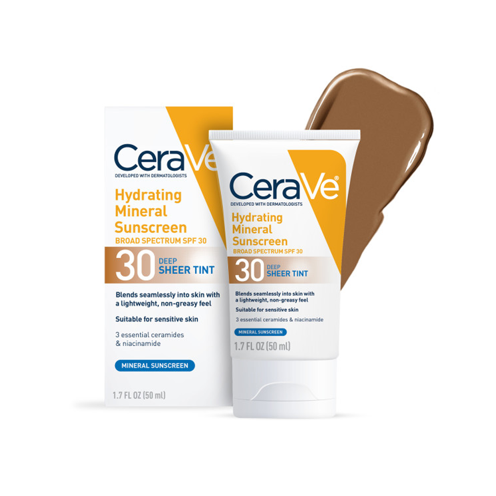 cerave cerave tinted hydrating face sunscreen spf 30 dark 1.7 fl. oz.