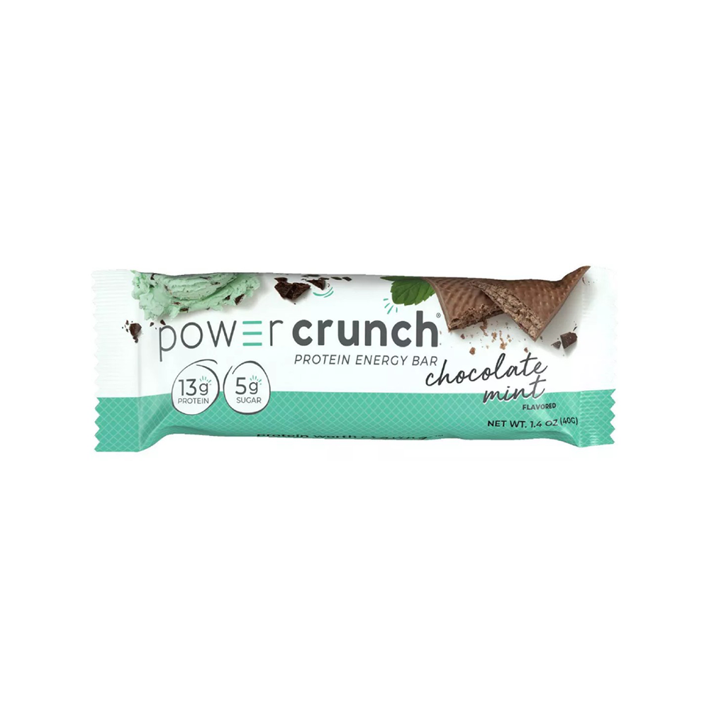powercrunch power crunch protein bars chocolate mint net wt 1.4 oz.