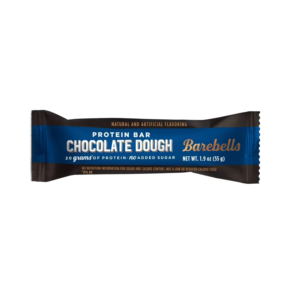 barebell barebell protein bar chocolate dough net wt 1.9 oz.