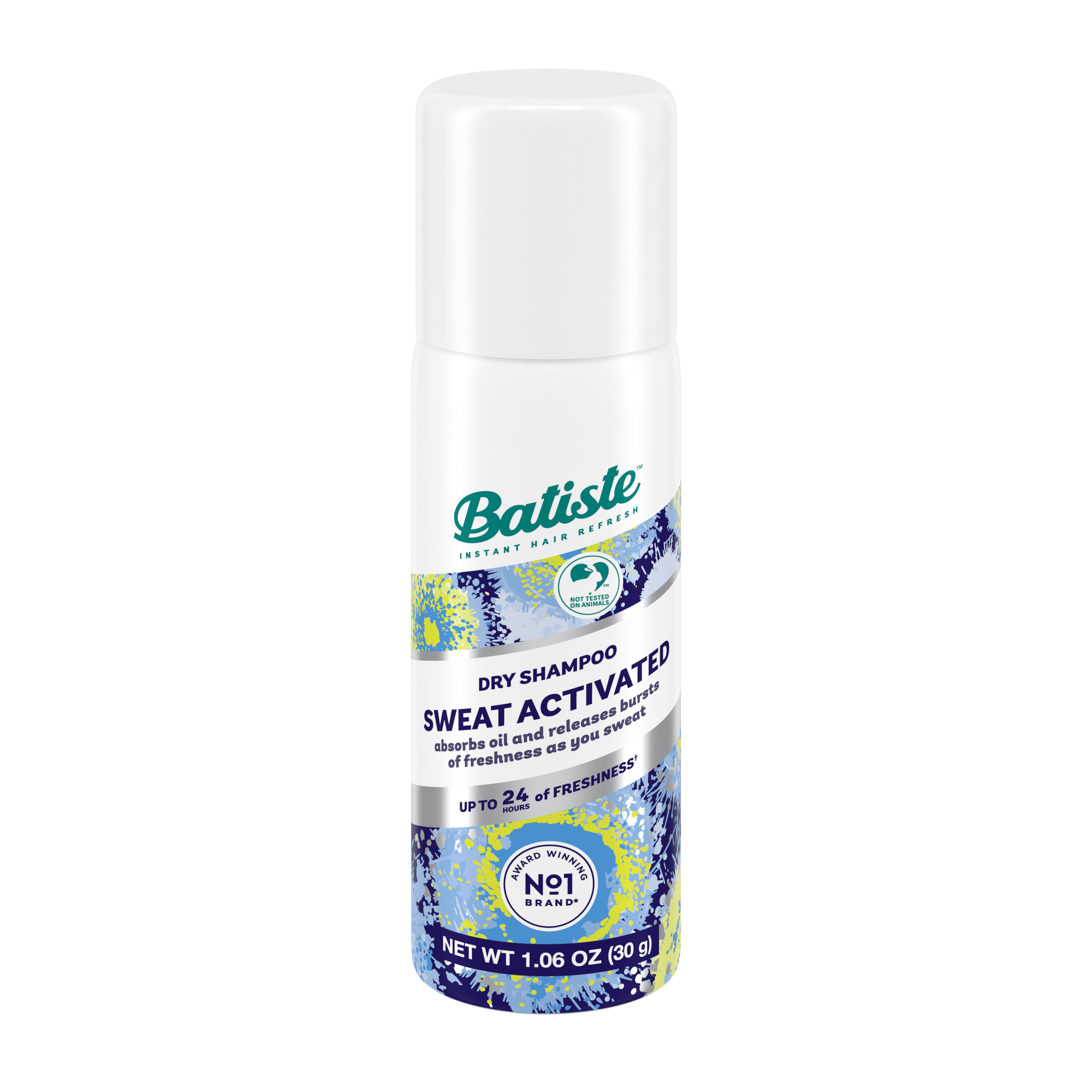 batiste batiste dry shampoo, sweat activated with sweat absorbing technology, mini 1.06 oz.