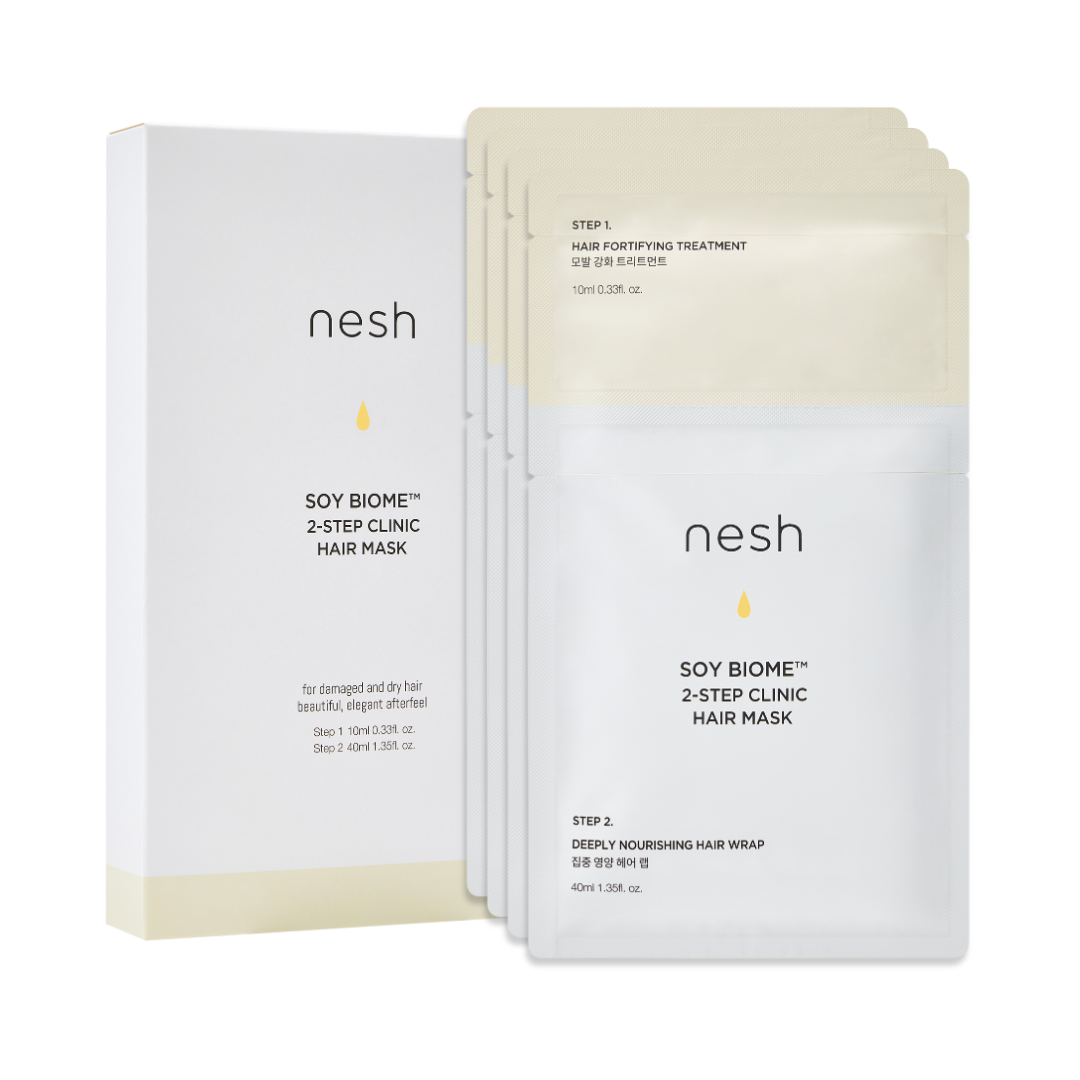 nesh nesh soy biome 2-step clinic hair mask 1.7 fl. oz. x 4ea