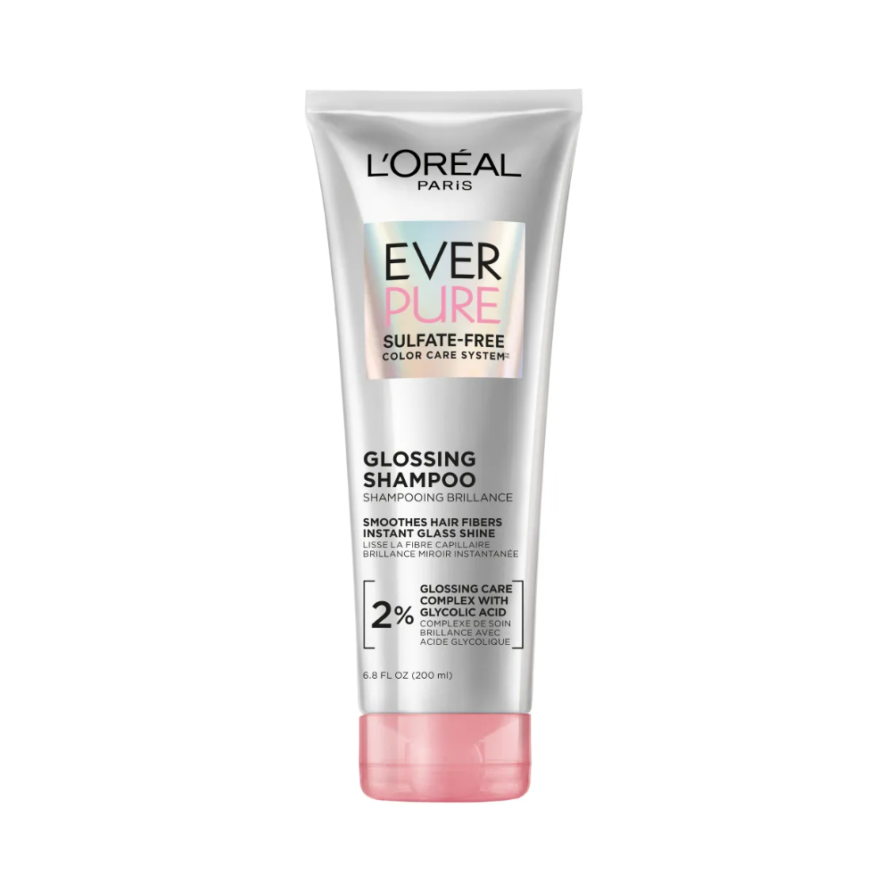 lorealparis loreal paris everpure sulfate free glossing shampoo for shine and smoothness 6.8 fl. oz.