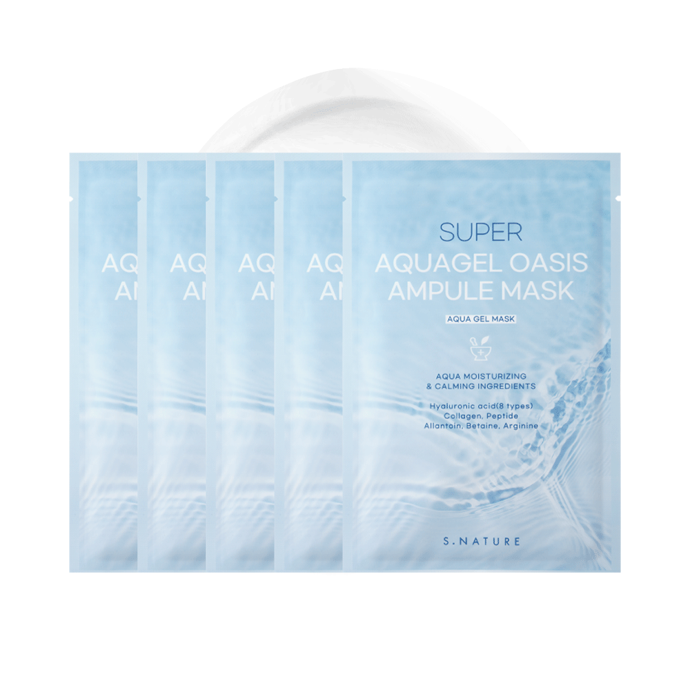 snature s.nature super aquagel oasis ampule mask 5 sheets 5.07 fl. oz.