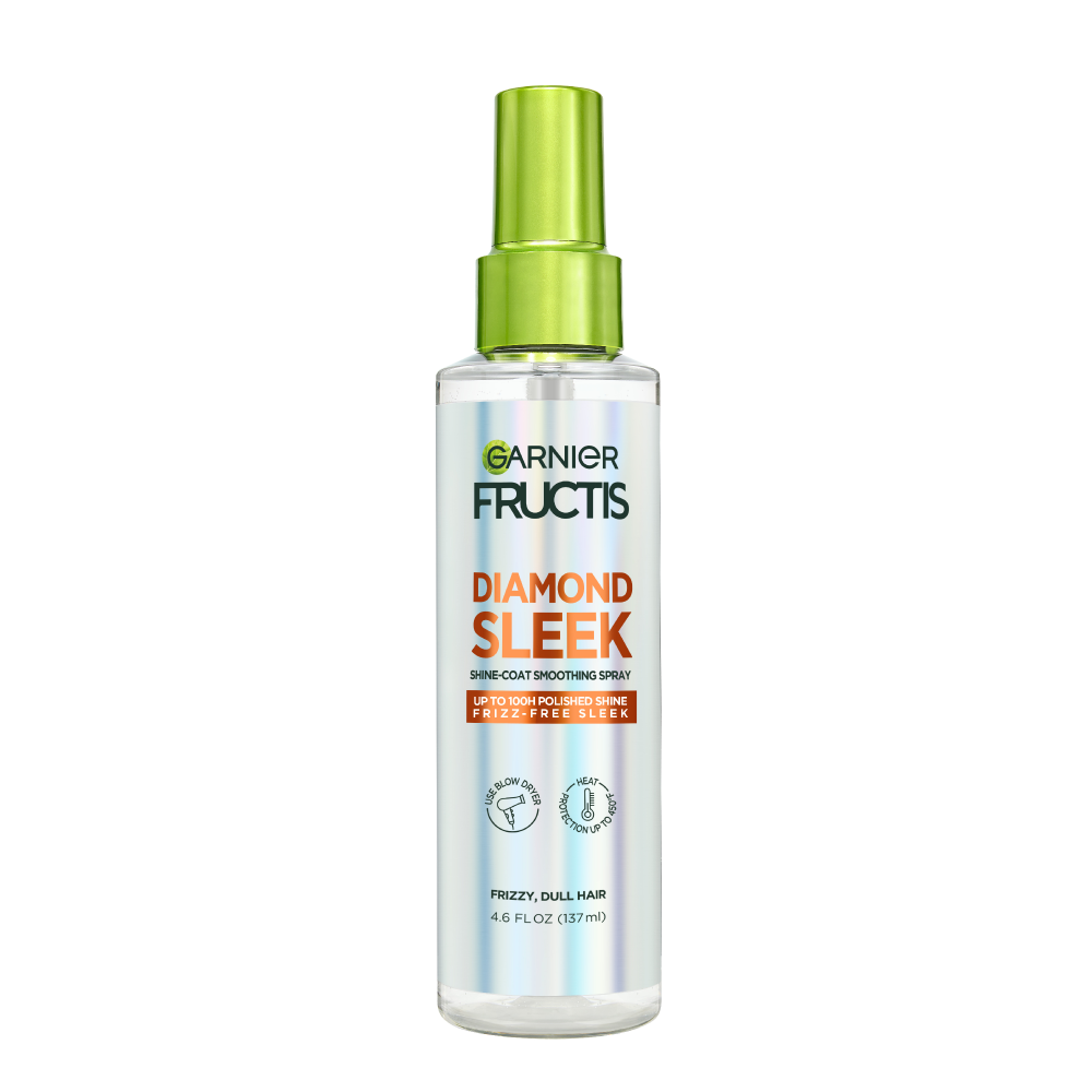 garnier garnier fructis diamond sleek shine spray for frizzy, dry hair 4.6 fl. oz.