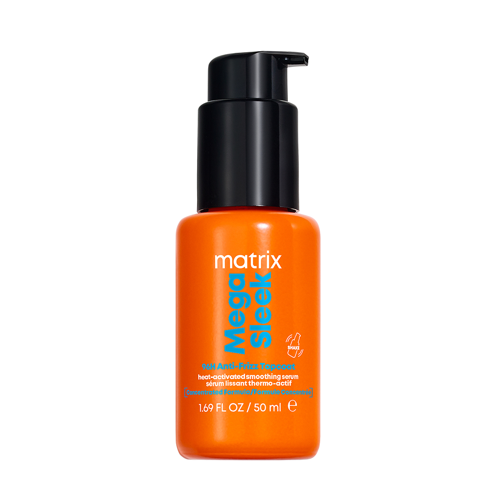 matrix matrix mega sleek 96h anti-frizz topcoat smoothing hair serum 1.69 fl. oz.