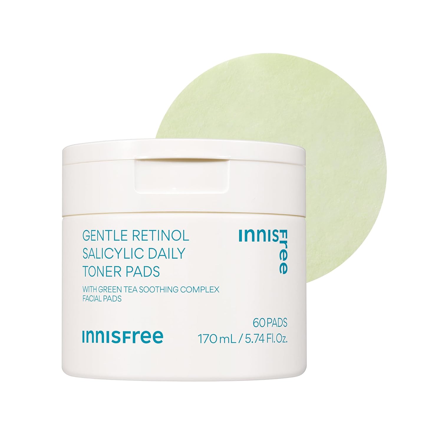 innisfree innisfree gentle retinol salicylic daily toner pads 60ct 5.74 fl. oz.