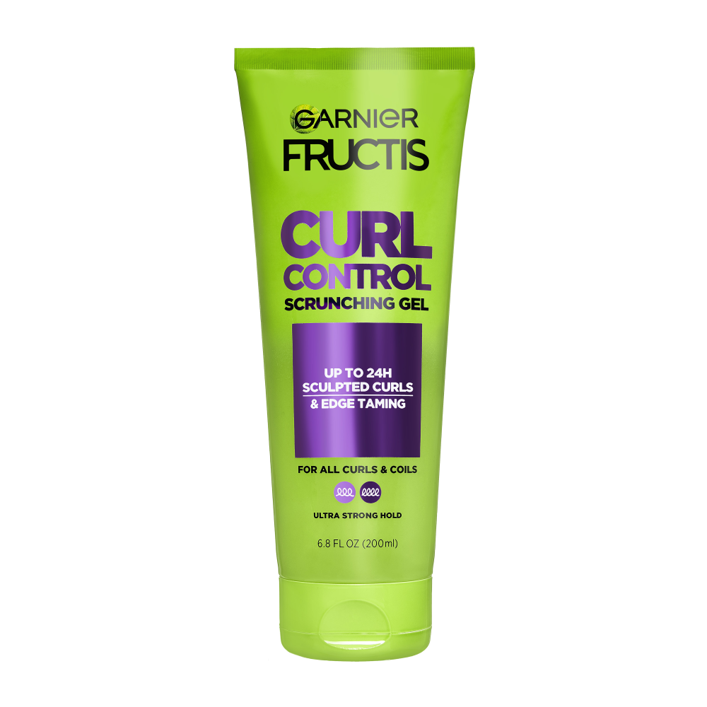 garnier garnier fructis curl scrunch controlling gel with coconut water, for curly hair 6.8 fl. oz.