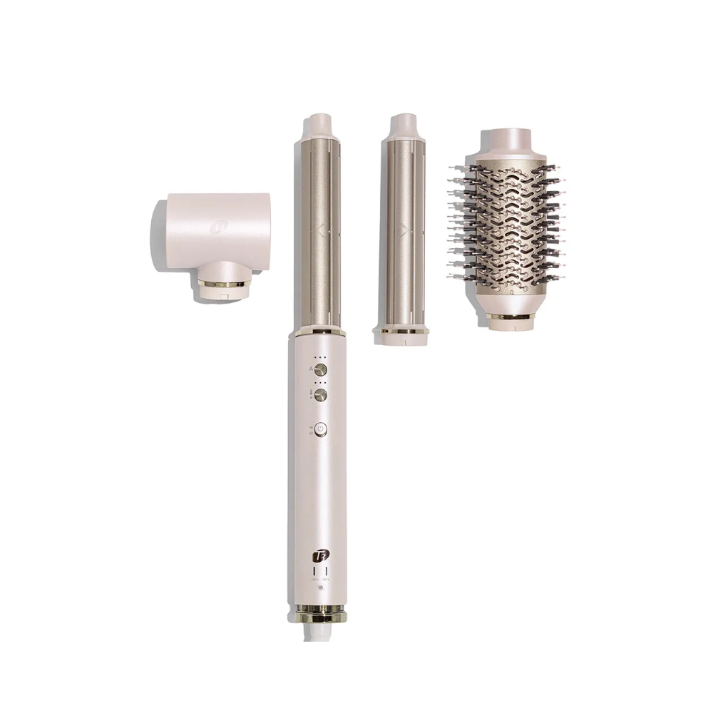 t3 t3 aire 360 air styler blowout kit with dual voltage and ceramic curling attachments