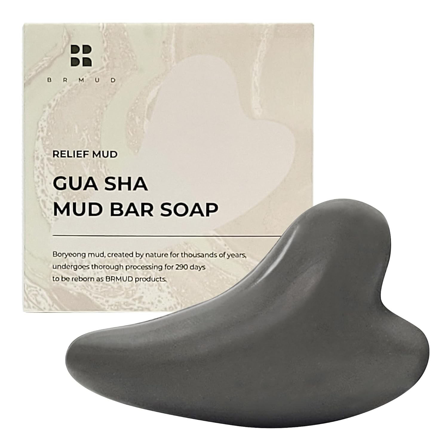 brmud brmud relief mud gua sha mud bar soap