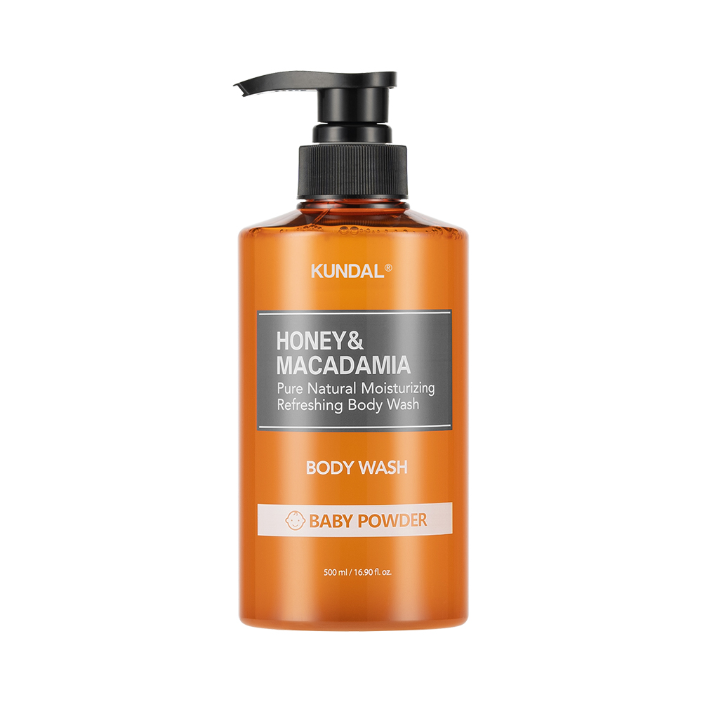 kundal kundal honey & macadamia pure body wash baby powder 16.9 fl. oz.
