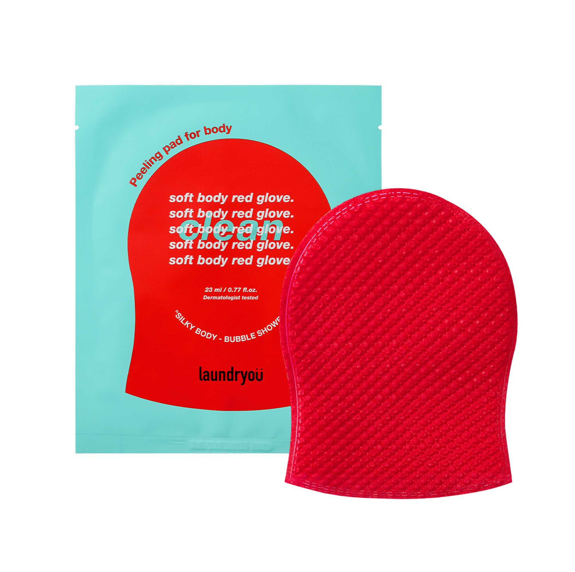 laundryou laundryou soft body red glove clean 0.81 oz * 5 pads