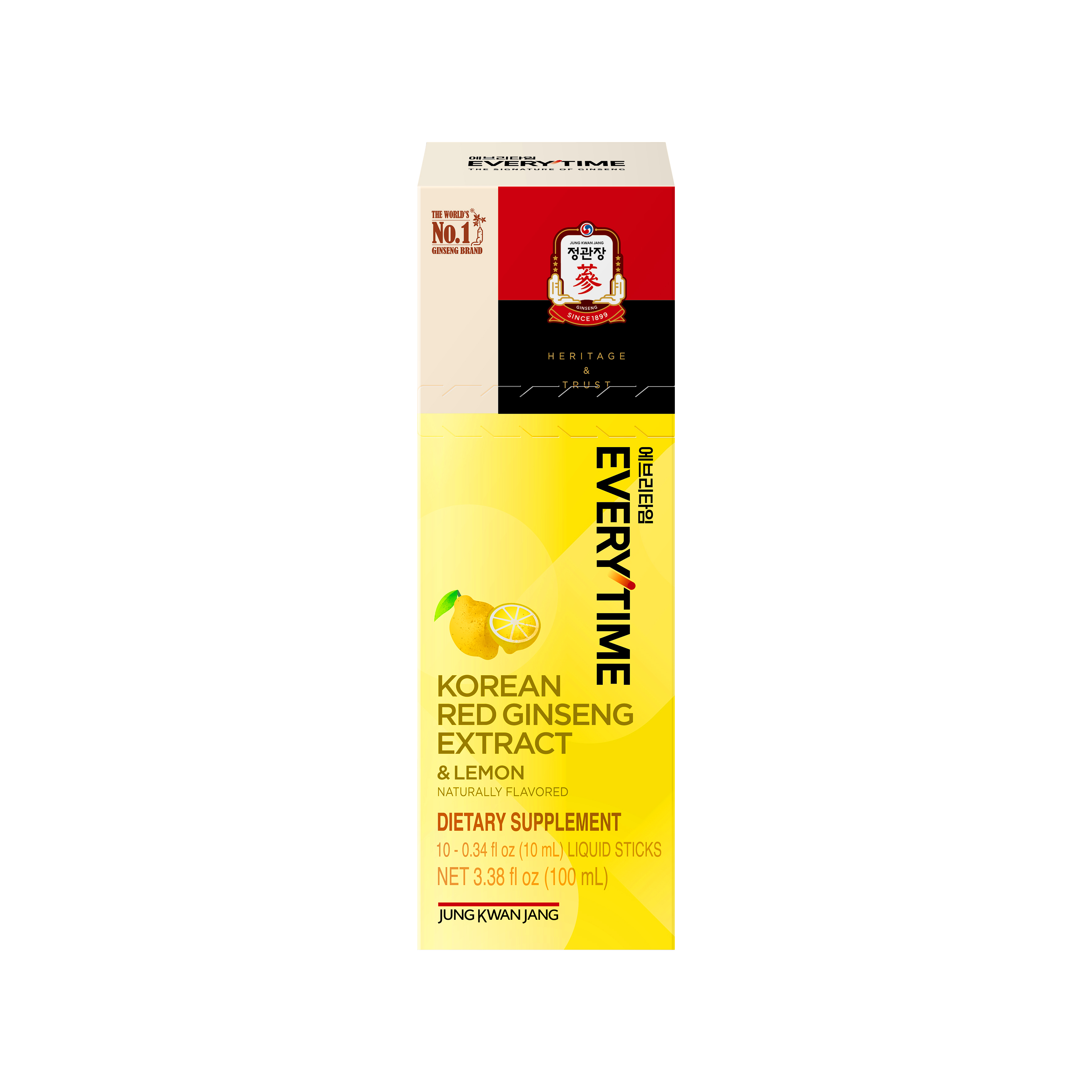 jungkwanjang jung kwan jang korean red ginseng & lemon 0.34 fl. oz. x 10ea