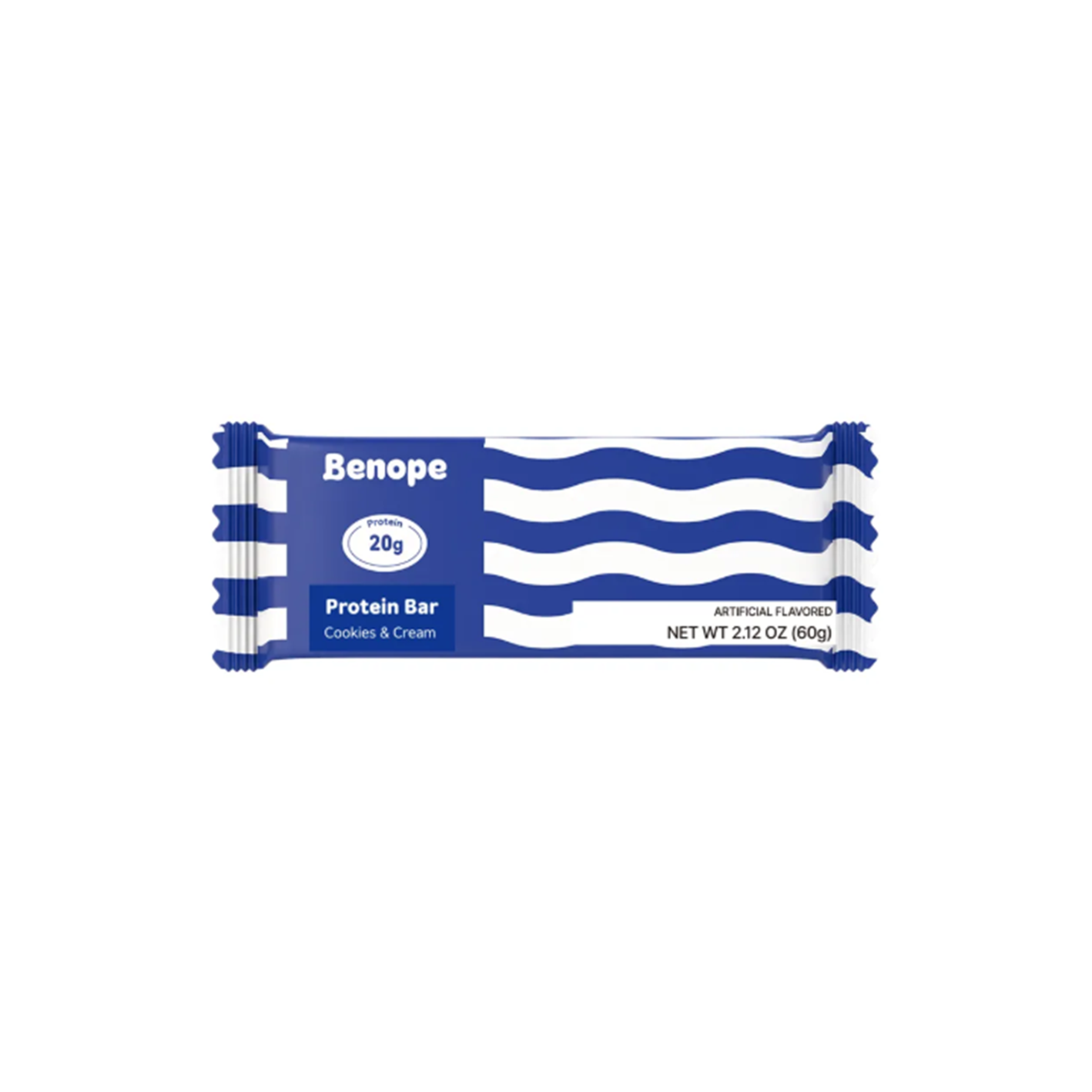 benope benope protein bar cookies&cream 2.12 oz.