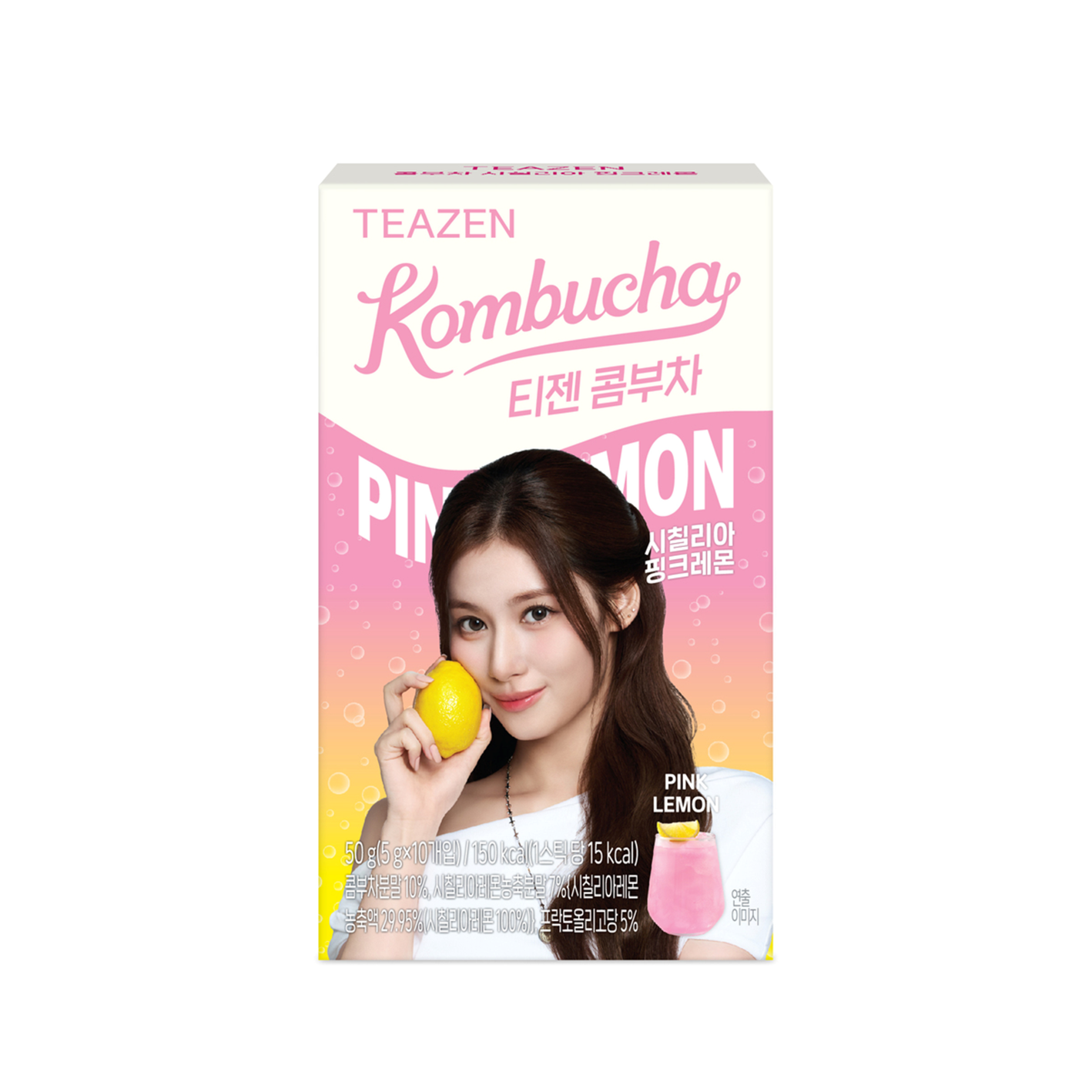 teazen teazen kombucha sicilia pink lemon 0.18 oz. x 10ea