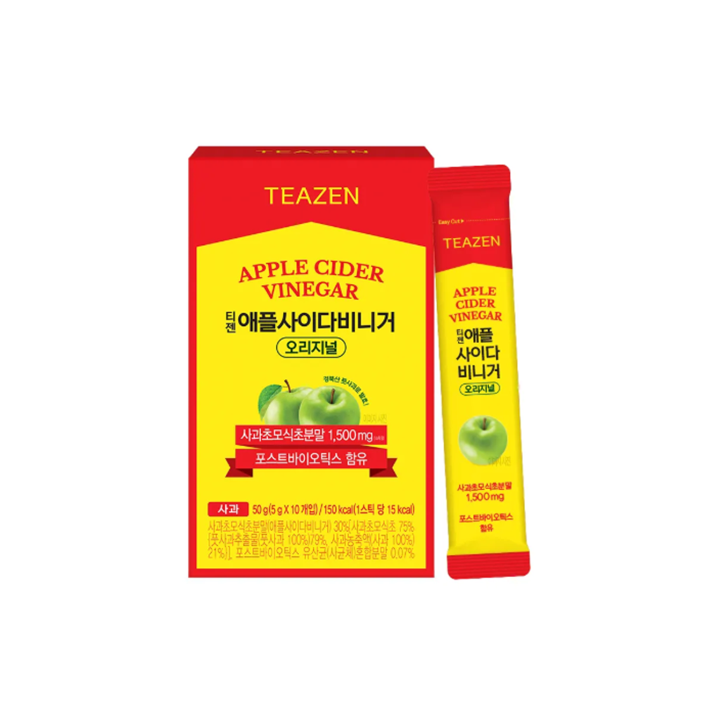 teazen teazen apple cider vinegar 1.76 oz. x 10ea
