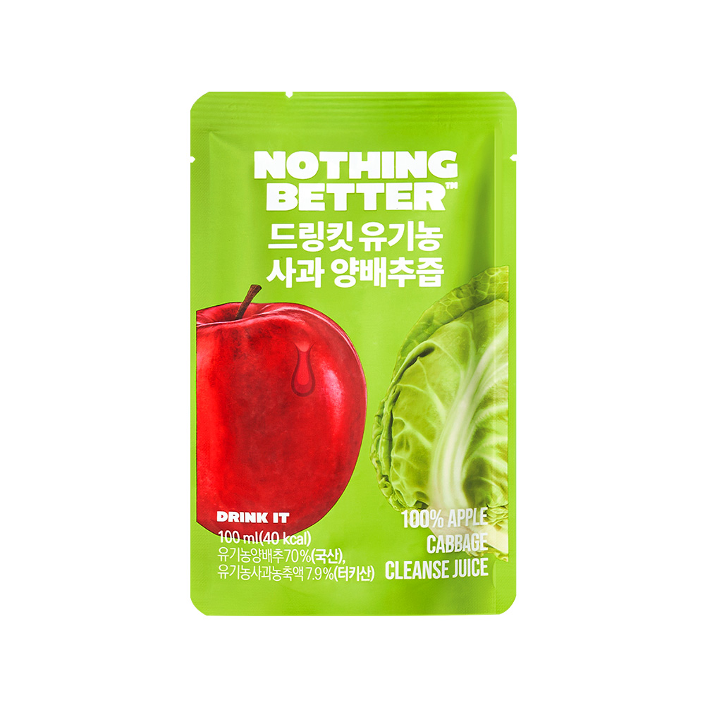nothingbetter nothing better drink it organic apple–cabbage juice 3.38 fl. oz.