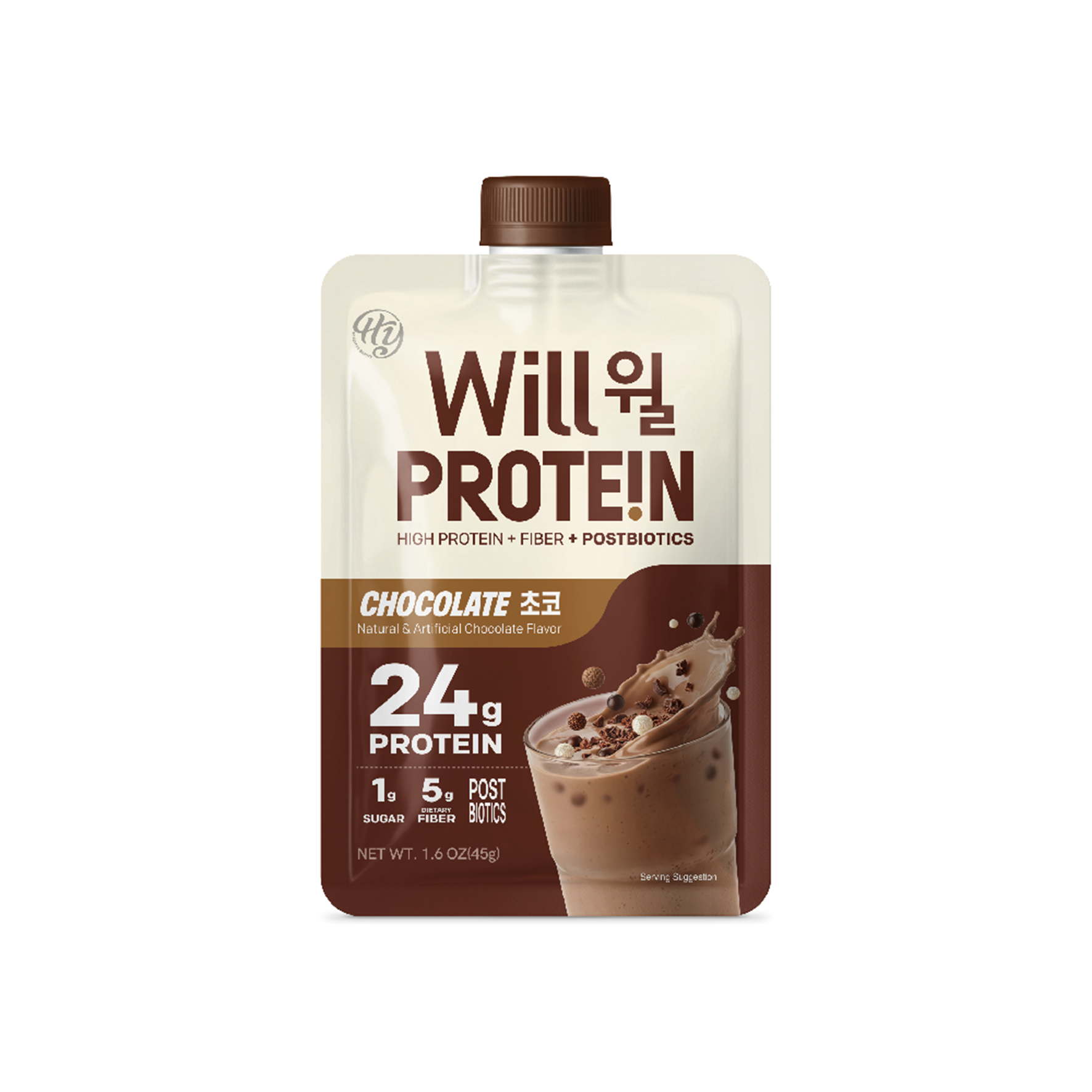 hy hy will protein shake chocolate 1.6 oz.