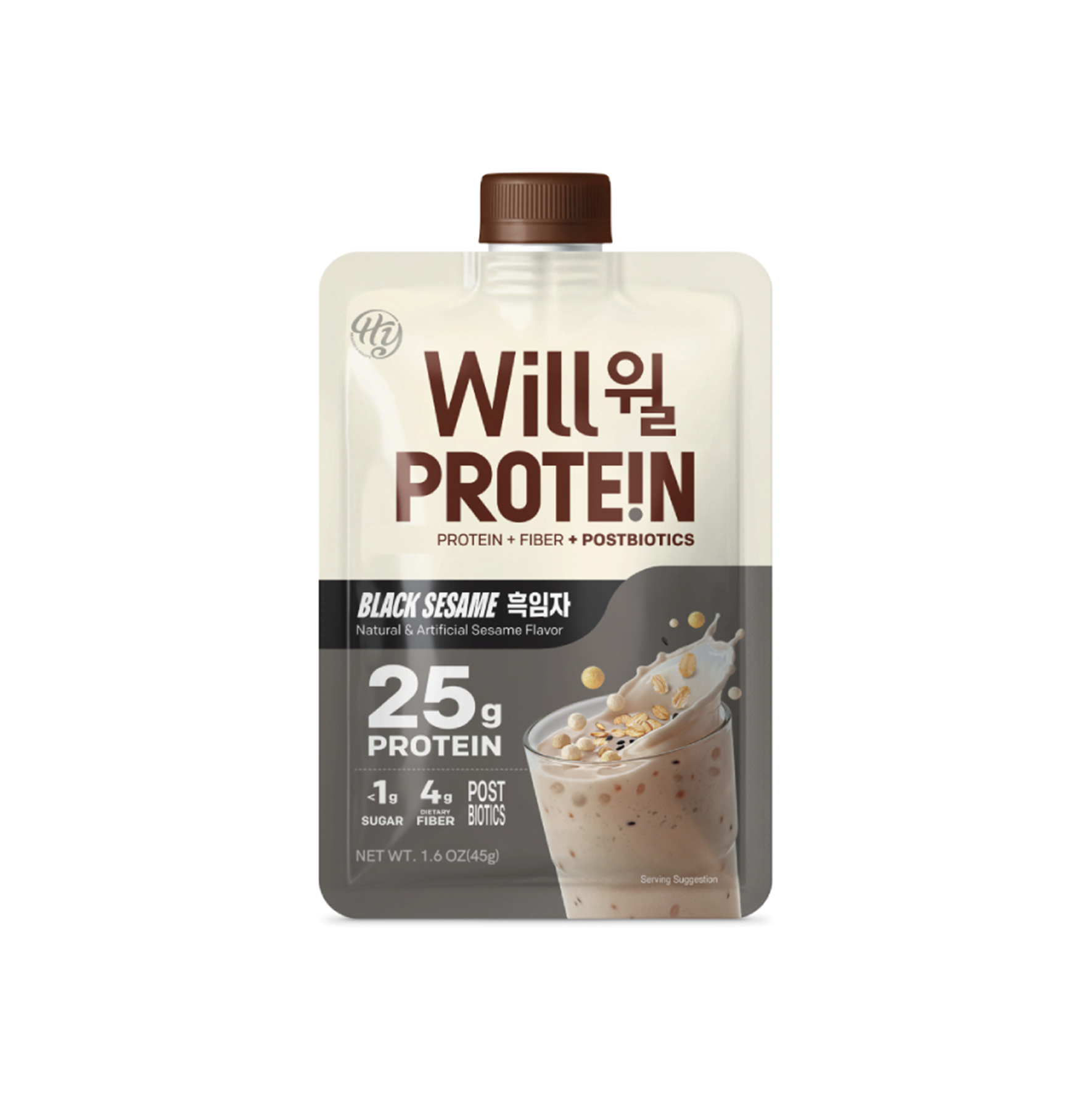 hy hy will protein shake black sesame 1.6 oz.