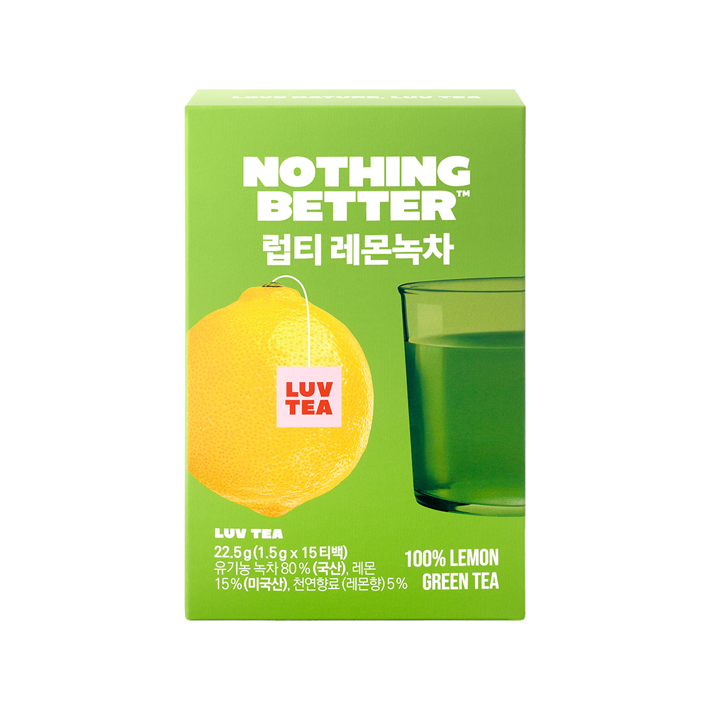nothingbetter nothing better luv tea lemon green tea 15ea 0.79 oz.