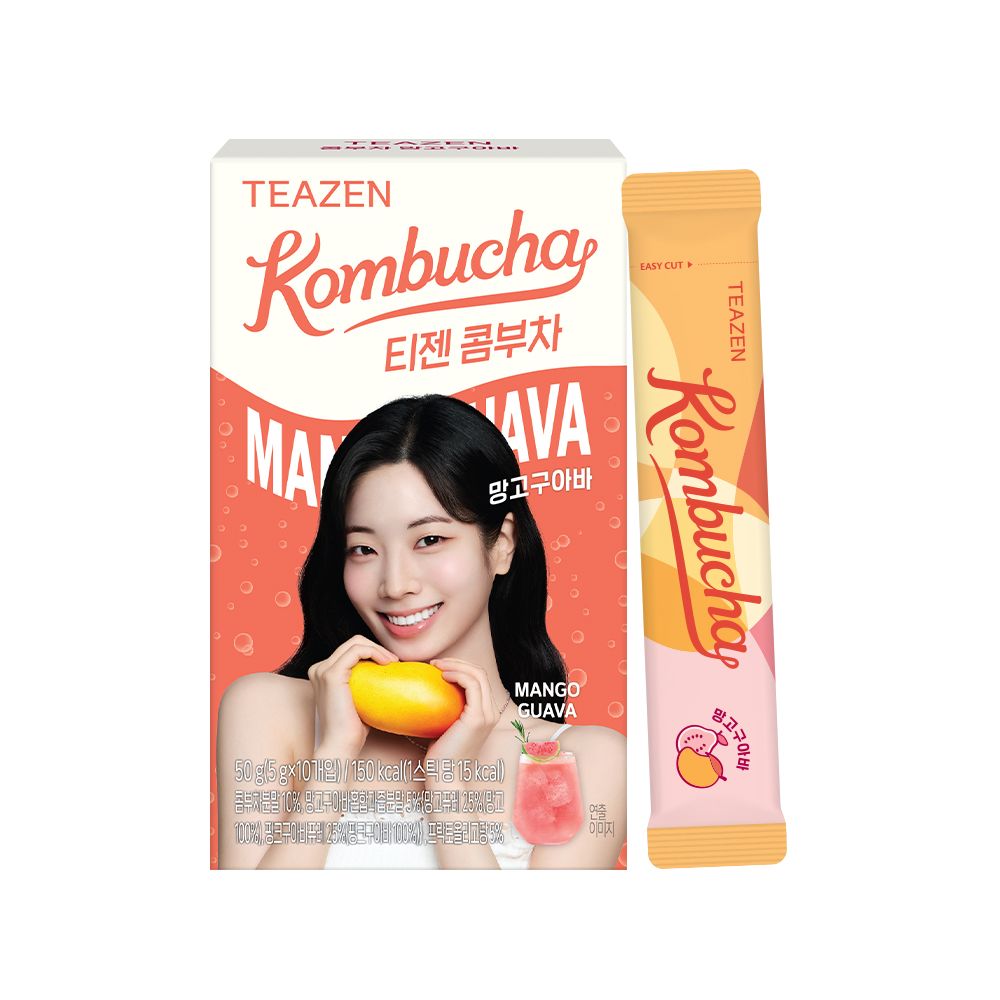 teazen teazen kombucha mango guava 0.18 oz. x 10ea