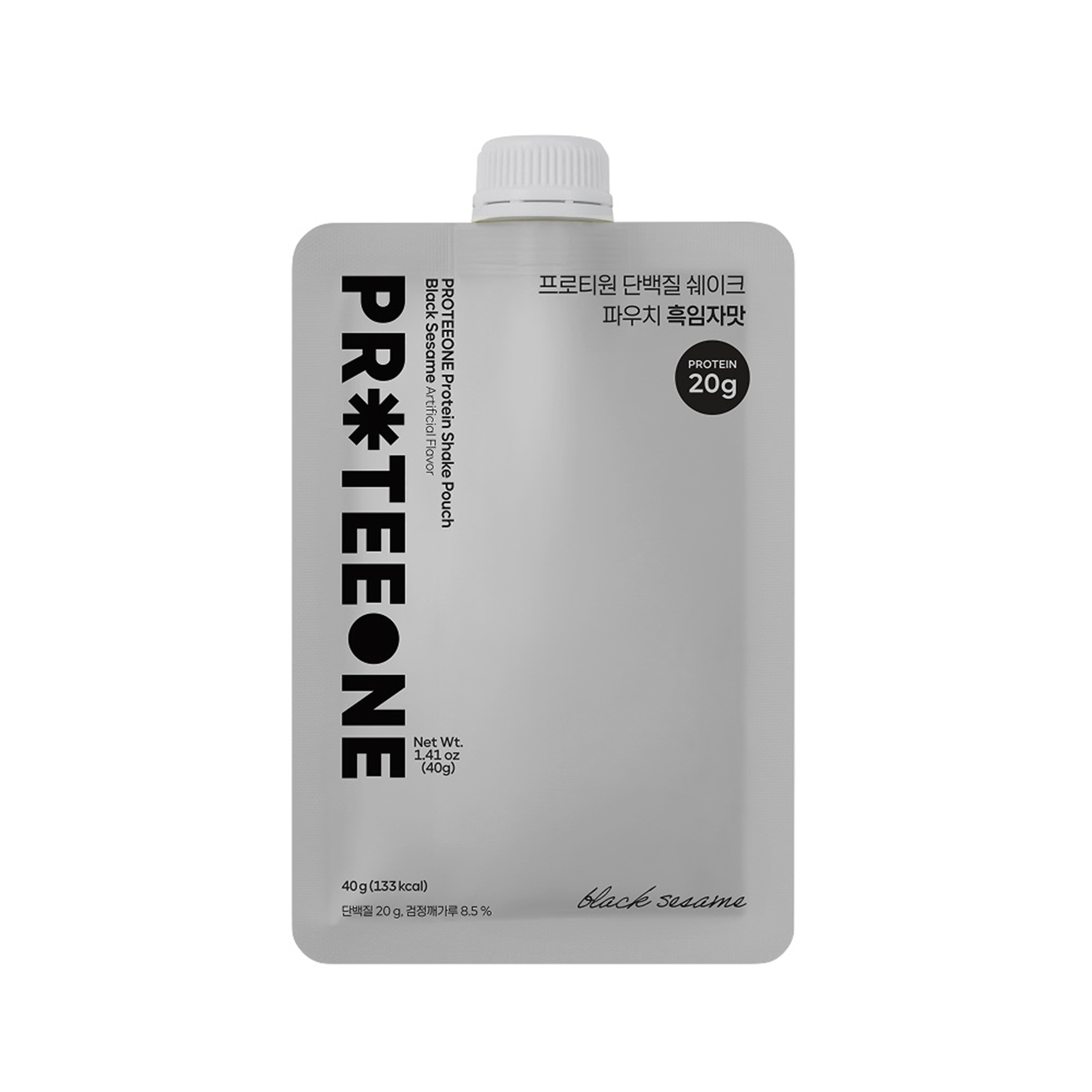 proteeone proteeone protein shake pouch black sesame 1.41 oz.