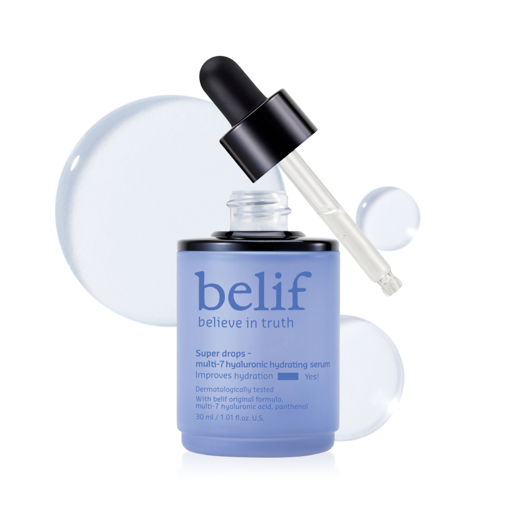 belif belif super drops multi-7 hyaluronic hydrating serum 1.01 fl. oz.