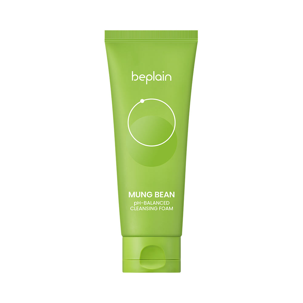 beplain beplain mung bean ph-balanced cleansing foam 5.41 fl. oz.