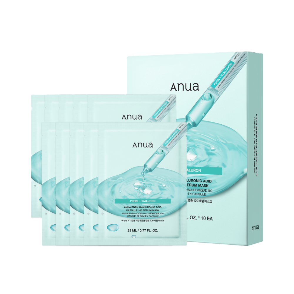 anua anua pdrn hyaluronic acid capsule 100 serum mask 0.77 fl. oz. x 10ct